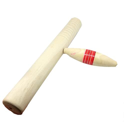 Channapatna Toys Wooden Gilli Danda | The Stick and Peg Game | Classical & Nostalgic Gulli Danda | Outdoor Games | Viti & Dandu | for Kids & Family | for 5 Years & up 2