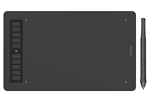 XENX P3-1060B Digital Graphics Drawing Pen Tablet (10" x 6.25", 8192 Levels of Pressure Sensitivity, Battery-Free Passive Stylus, Black)