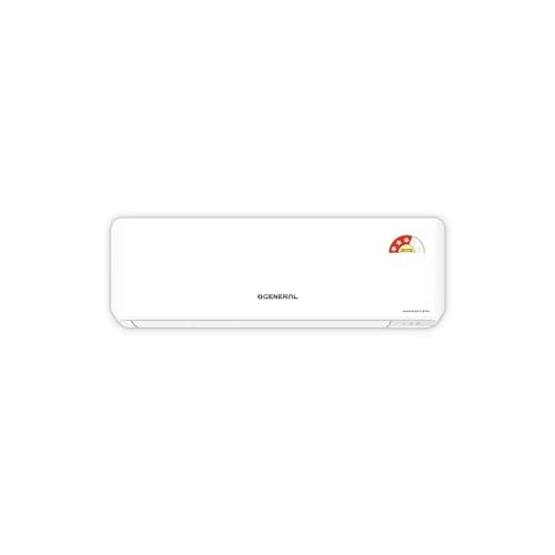 GENERAL 1 Ton BEE 2026 3 Star Rated, Inverter Split AC (Copper, 3580W, Powerful Cooling, 10m Long Reach Airflow, 55°C Max, Suitable for 120~150 Sft, ASGG12CPWA-B, White, Free Standard Installation)
