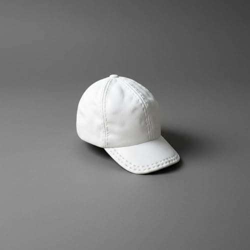 Ojiva® Collectible 1/6 Scale Baseball Cap Trendy Design 1/6 Soldier Cap Realistic Intricacy Action Figure Baseball Hat Easy to Put On and Remove for Hobbyists, White|Sporting Goods 2