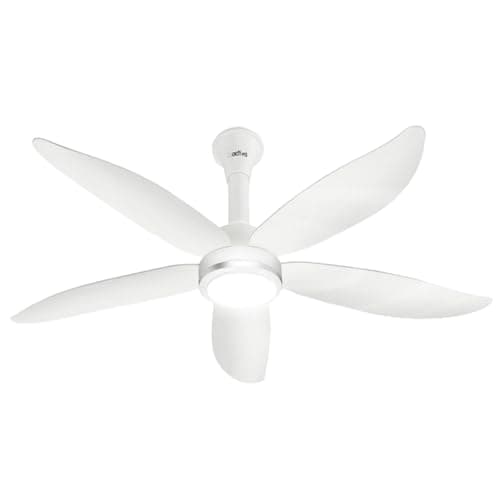 ACTIVA Aero Five Light 1200mm BLDC Ceiling Fan | 28W | 5 Blade | 5 Star Energy Saving | High Speed | Remote, Timer, Reversible | ABS Body | Pearl White | Pack of 1
