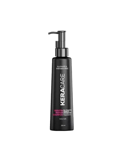 Kera-care Keratin Repair Shampoo,250 ml || For Chemically Treated & Damaged Hair || Enriched With Grapeseed Oil || Colour-Safe || Sulphate & Paraben Free