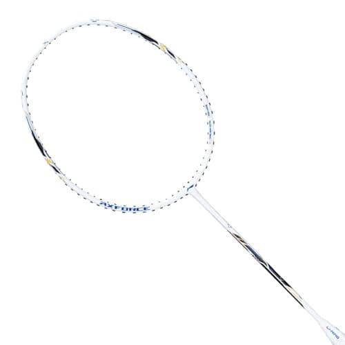 Li-Ning Axforce Blast Strung Badminton Racquet for Professional Players|Powerful Smashes|Flexible Shaft|80-84 Grams|Maximum String Tension - 32lbs, White/Blue Sapphire 2