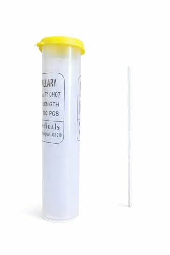 Glass Micro Capillary Tubes, 90mm Length, Both Sides Open, Laboratory Grade, High Quality Glass, 100 Pieces Pack, for TLC Testing, BTCT Testing and Scientific and other Industrial Research 5