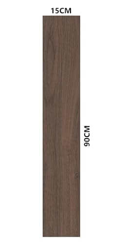 HEUREKA PVC Flooring Planks Tiles Self Adhesive Peel & Stick Wooden Design, 6 Planks, 12 Square Feet (Dark Brown_Oak) 5