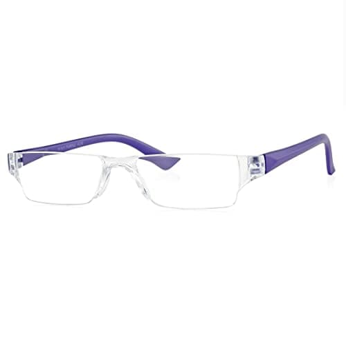 klar Eye Rimless Reading Glasses For Men & Women (K-511 Purple +2.50), Anti Reflection Glasses For Mobile Laptop Tablet Computer and reading Books, Sizes From 1 to +3.5.