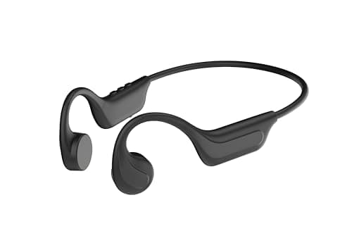 Vonlaxi Bone Conduction Headphones Open Ear Wireless for Running, Gym, and Outdoor Use, Comfortable and Secure Fit for Everyday Listening (Phantom Black)