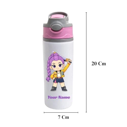 Half Engineer Gifts - HE Personalized KPOP Printed Aluminium Sipper Bottle 600ml for Kids | Custom Name School Water Bottle | Birthday Return Gifts | Gift for Brother, Sister, Friends|Customised Gift 5