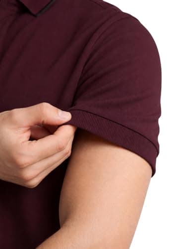 ADRO Mens Polo Tshirt | Airtex Cotton Matty Fabric | Regular Fit | Breathable, Durable & Premium Casual Solid Maroon Polo T-Shirt for Men | PN26-TP-PLN-MR-L 5