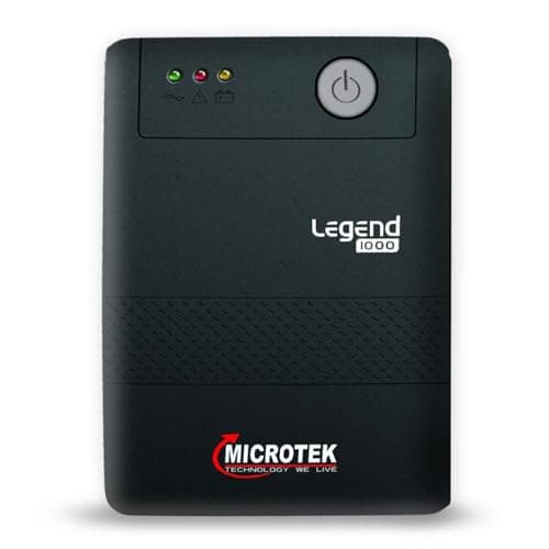 Microtek Legend 1000 Line Interactive UPS 1000VA/600W | Wide Input 140-300V | Buck/Boost AVR | Auto Restart | Generator Compatible | for Desktop, CCTV & Broadcast Studio (Pack of 1) 2