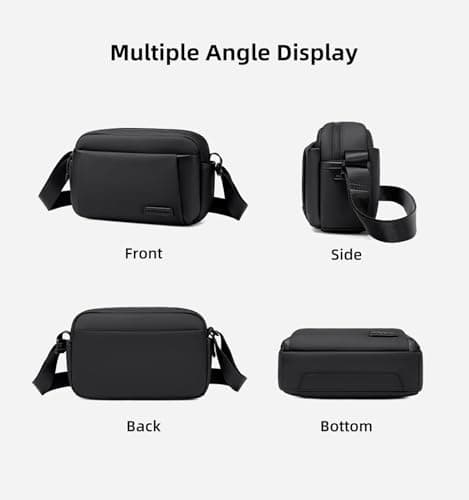 Arctic Hunter Sling Bag Men Water-Repellent & Scratch-Resistant Organizer Crossbody Bag with Customized Zipper & Removable Key Buckle Side Bag For Daily Travel Use 5