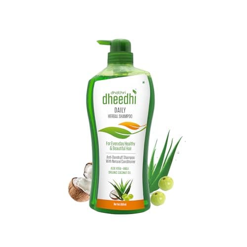 Dhathri Dheedhi Daily Herbal Shampoo to Reduce Dandruff & Promote Hair Growth, Ayurvedic Shampoo to Restore Hair Shine & Strength (650ml)