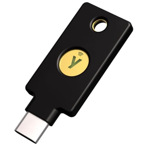 Yubico - Security Key C NFC - Basic Compatibility - Multi-Factor authentication (MFA) Security Key and passkey, Connect via USB-C or NFC, FIDO Certified