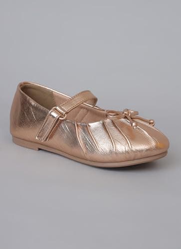 Kidsville Lightweight & Comfortable Ballet Flat Casual Girls Ballerina Slip-On Belly Shoes Footwear for Kids Rose Gold 2