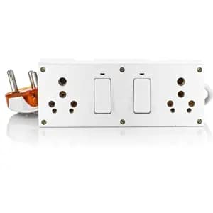 HI PLASST 16Amp Extension Board | 4 Meter Wire Extension Board For Refrigerator,Air Fryer,Micro Wave Oven,Apple Imac | High Power Extension Boards 15 Amp | 16 Amp | 16 Amp Extension Cord, White