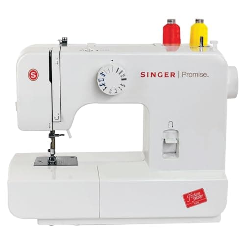 SINGER 1408 Sewing Machine – 8 Built-in Stitches | 21 Stitch Functions | 800 SPM Speed | 4-Step Buttonhole | Heavy-Duty Metal Frame | Free Arm | Snap-On Presser Foot | 2-Year Warranty