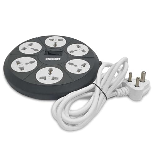 STANDLAST 6-Socket Extension Board | 3 Meter Surge Protector & 10A Spike Guard | 240V Heavy Duty Extension Cord | Universal Socket Power Strip for Home,Office,TV, PC & Appliances - Grey 2