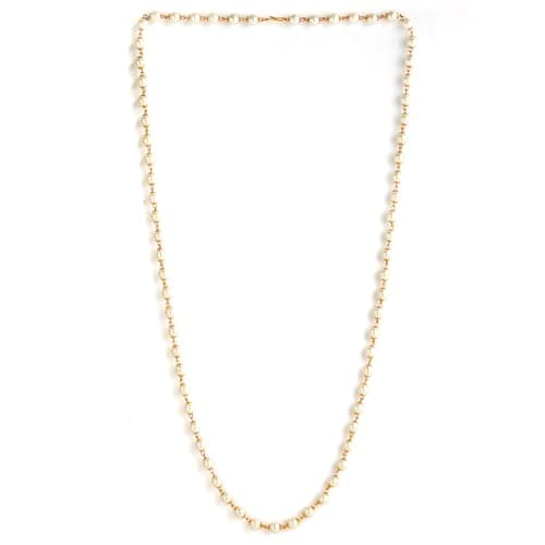 ZENEME Chain 26 Inch Fine Gold Plated Finish Handmade Work Multi-Pearl Jewellery For Women Girls Men (Design-1) 6