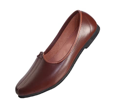 CatBird Men's Brown Traditional Ethnic Nagra | Classic Design Jalsa Mojaris Jutti 5 UK 5