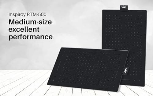 Huion Inspiroy RTM-500 Graphics Drawing Pen Tablet | Support - MacOS, Windows & Android | Working Area (8.7 x 5.4inch) | Battery Free Stylus PW400 | 8192 Pressure Sensitivity - Black (Medium) 2