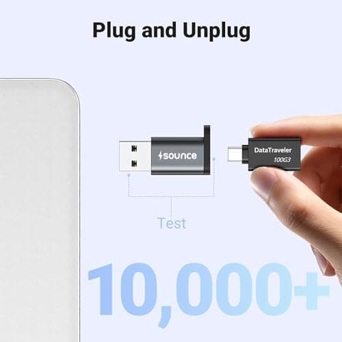 Sounce USB 3.0 OTG to USB Type C Adapter Portable Peripherals High-Speed Data Transfer, Compatible and Works with Laptops, Tablets, Smartphone, Chargers and More Devices 4