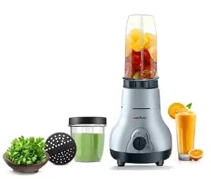 ACTIVA Easy Mix Nutri Mixer Grinder 500W with 2 Jars for Smoothies, Chutney & Shakes, Shock Proof ABS Body, Nano Grinding Technology, 2 Years Warranty