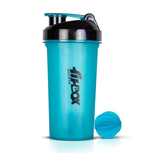 FitBox Sports Supplements Shaker Bottle for Protein, Pre - Post Workout 700ml (Blue)