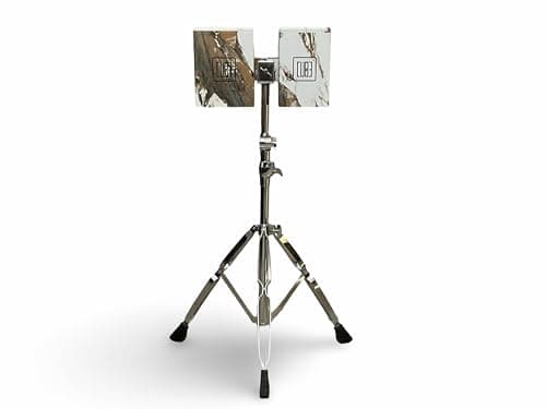 Rhythm Pro Cube Cajon Bongo With Stand Superb Sound Quality, Made With Music Grade MDF,Made in India,For Kids,Adults,Professional Musicians.(White Marble)