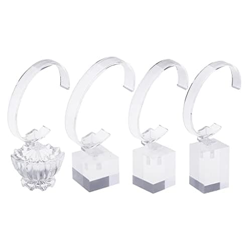 VELURA Modern Acrylic Watch Display Stand Holder Rack Clear Trade Show Tapered|1 Piece Watch Display Stand (1 Piece Base and 1 p| Store Displays| Merchandise & Memorabilia | Advertising |Collectibles 3