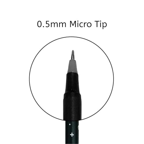 Pentonic Cipher 0.5mm Ball Pen, Black Body Blue Ink (Set of 10) 5