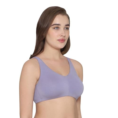 Wacoal Women’s Basics Essentials Live in Non-Padded Non-Wired Full Cup Everyday Wear Cotton Blend Blend T-Shirt Bra-Lavender 38DD 4