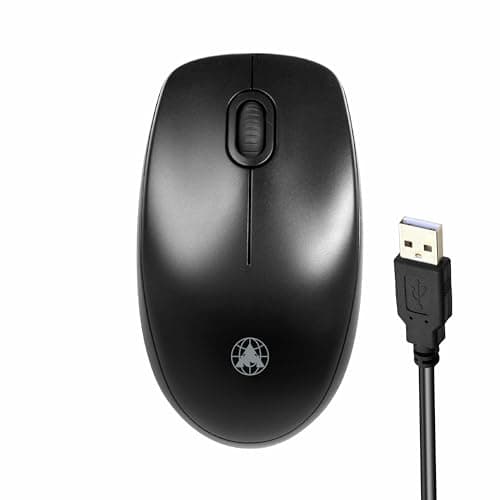 ProDot High-Performance Wired Mouse - Ergonomic Design, Precise Tracking, Universal Compatibility - Ideal for PC, Mac, Gaming, and Office Use (185 (Pack of 2), Wired)