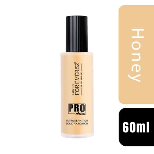 Daily Life Forever52 Pro Artist Ultra Definition Liquid Foundation| Long Lasting, Full Coverage, 24H, Waterproof & Sweatproof, Lightweight Hydrating, Oil-Free Formula - Honey (BUF007) 60ML 2