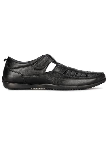 Bata Boss-Grid Men's Black Sandals - 8 UK (8516083) 2