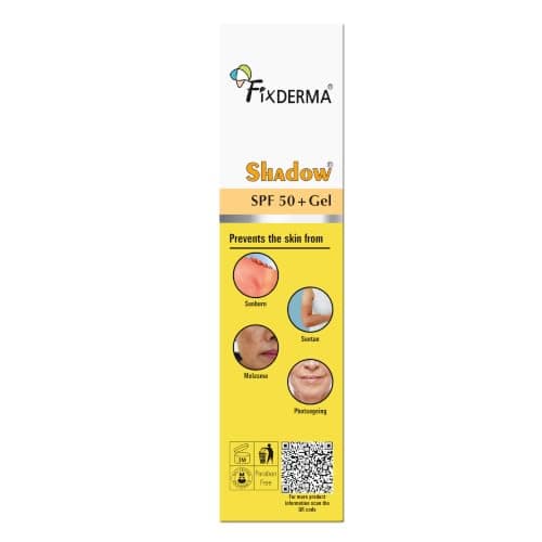 Fixderma Shadow Sunscreen SPF 50+ PA+++ Gel | Sunscreen SPF 50 for Oily, Acne Prone & Normal Skin | Broad Spectrum & UVA & UVB Protection | Lightweight | No White Cast | For Unisex - 75G 5