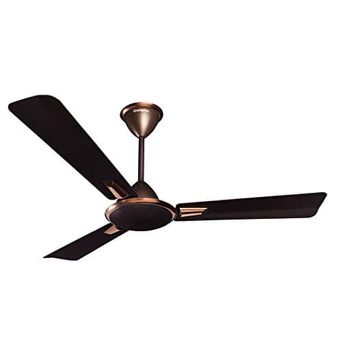 Crompton Aura Prime Decorative Ceiling Fan with Anti Dust Technology (Brown, Onyx, 1200 mm, 48 inch)