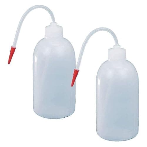 EDUSCOPE Wash Bottles 500ml, Polyethylene Safety Wash Bottle, Watering Tools for Medical Label, Economy Plastic Squeeze Bottle (2pcs)
