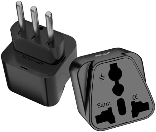 rts India to Italy Libya Rome Chile Ethiopia Libya & More Universal Travel Adapter Plug Converter Travel Essentials (Type L - 2 Pack) for Smartphones Laptops Camera Chargers iPhone Tablets & More