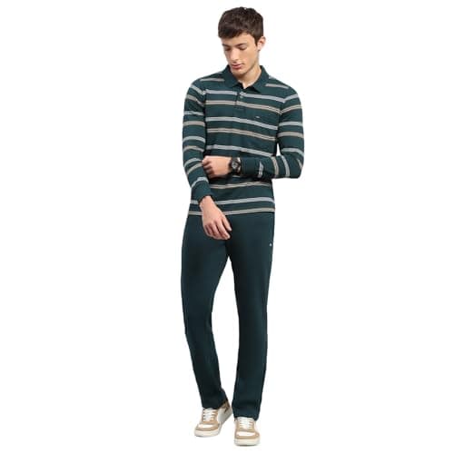 Monte Carlo Mens Regular Fit Striped Pattern Collar Full Sleeve Winter Tracksuit | Men Track Suit | Stylish Sportswear Set with Jacket and Lower | Activewear Set For Men's Green 3XL (Pack Of 1)