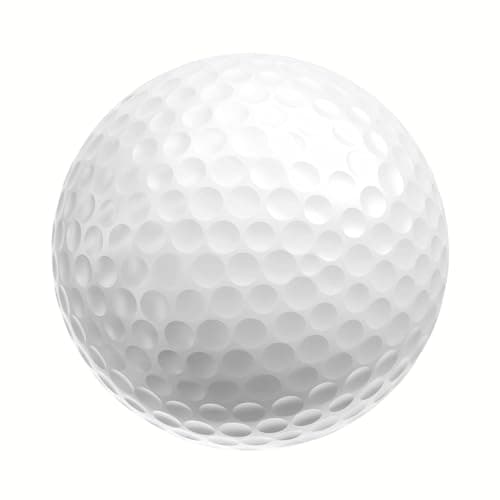 Total Golf Ball Durable Surlyn Cover, 2-Piece Construction, Ideal for Practice & Tournament Play, Suitable for All Skill Levels White Color Standard Size Pack of 1