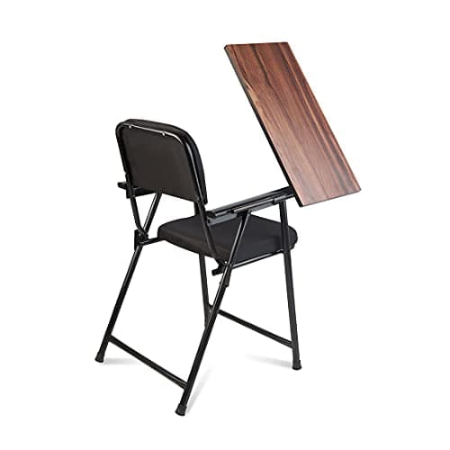 CELLBELL C62 Folding Study Chair with Cushion and Adjustable Writing Pad for All Age for Work from Home, Study, Tutorial, College, School, Classroom, Home, Office, Educational Centre, Black 5