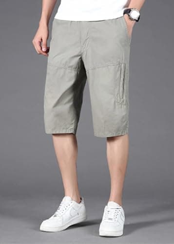 Lymio Men Shorts || Men Shorts Cotton Casual (Shorts-32-Light Grey-S) 2