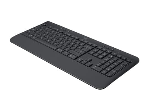Logitech Signature K650 Wireless Keyboard with Wrist Rest, Full-Size, BLE Bluetooth or Logi Bolt USB Receiver, Comfort Deep-Cushioned Keys, Numpad, Compatible with Most OS/PC/Windows/Mac-Black 5