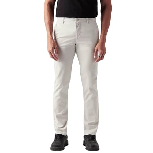 Levi's Men's 511 Light Grey Slim Fit Mid Rise Jeans