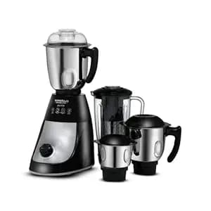 Maharaja Whiteline Joy Elite 750W Mixer Grinder with 4 Jars, Black