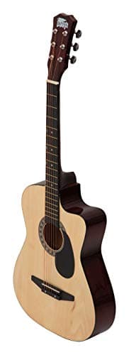 Intern INT-38C-NT-G 38 Inch lindenwood Right Handed Acoustic Guitar Kit With Bag, Strings, Pick And Strap (Natural, 6-Strings) 3