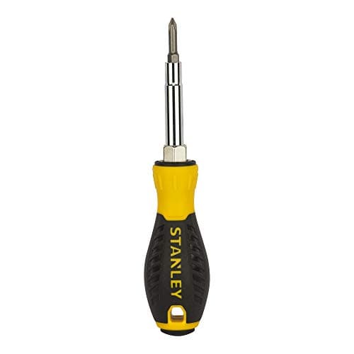 STANLEY STHT68012-8 6-Way Quick Change Screwdriver, Chrome-Plated Bar Resists Corrosion, Slip-Resistant Rubber Grip, Used for Fastening Nuts & Bolts in Machines, Cars & Automobiles 4