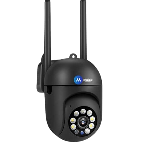 Maizic Smarthome 2K 3MP Full HD Wi-Fi CCTV Camera for Home | 360� Wireless Indoor Security Cam with AI Human Detection, Motion Tracking, Night Vision, 2-Way Audio | Mini FX (Black)