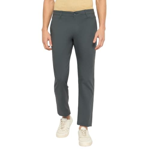 Duke Urban Men Cotton Chinos Trousers (SDT4612_D.Grey_30)