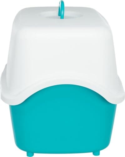 Trixie Vico Cat Litter Tray with Dome (Turquoise/White) 3